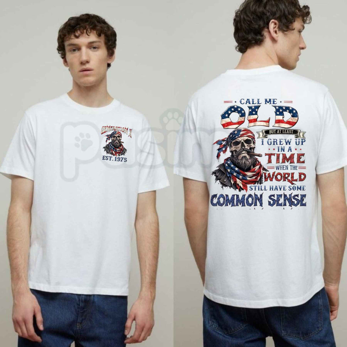 Personalized Year 1965-1980 Gen X T-Shirt – Call Me Old Fashioned Common Sense Unisex Tee
