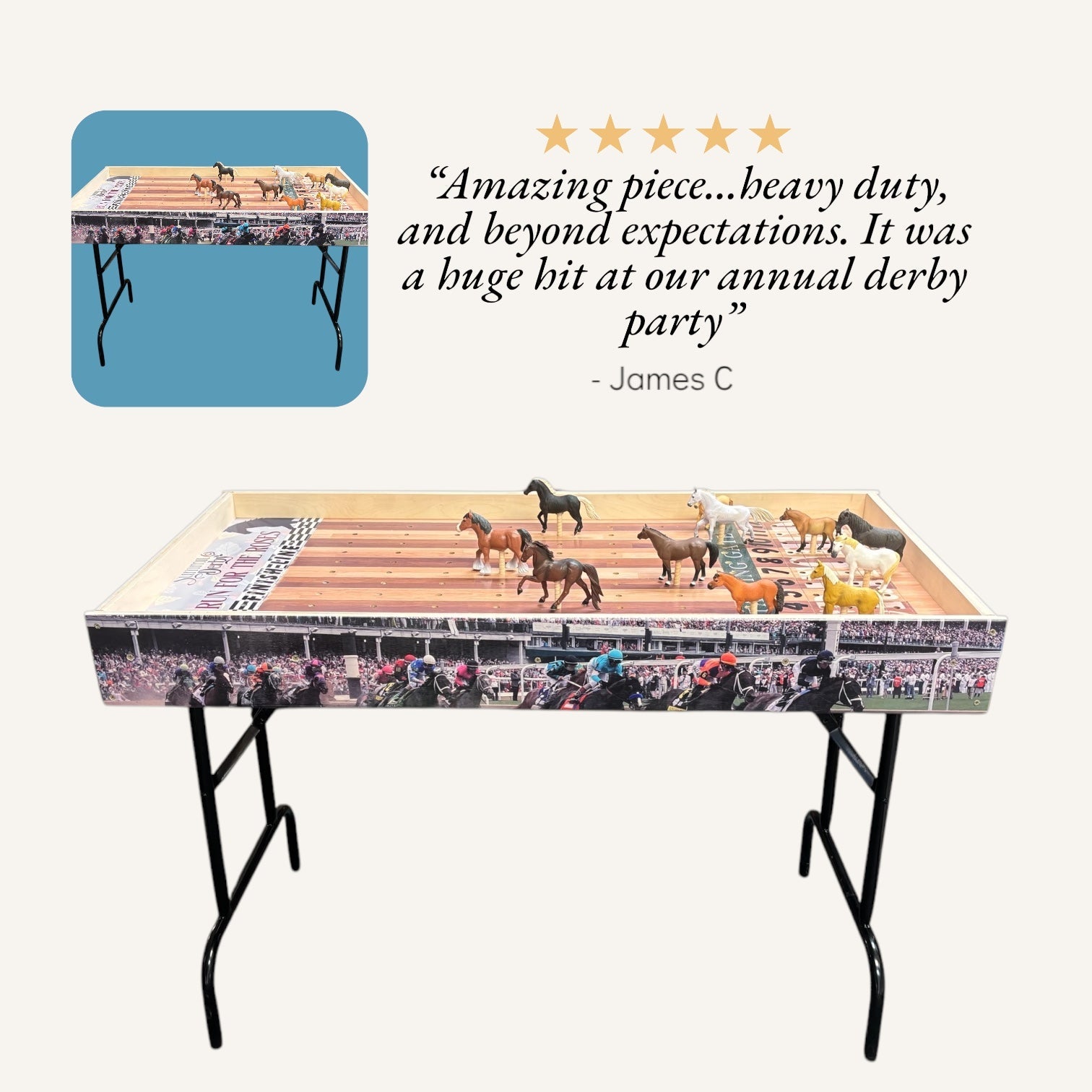 Less than Perfect - Turf Theme Jumbo Horse Game with Printed Rails