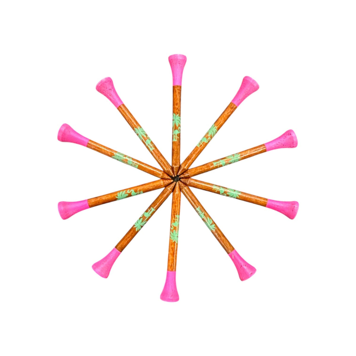 Lollipop Premium Wooden Golf Tees | 2 3/4” Standard Size | 45 Pack Set | Durable Painted Wood Tees | Unique Designs