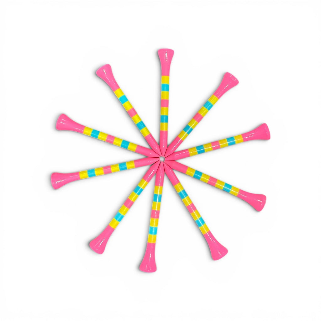 Pink Lemonade Premium Wooden Golf Tees | 2 3/4” Standard Size | 45 Pack Set | Durable Painted Wood Tees | Unique Designs