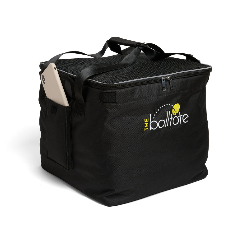 Ball Tote - Black Replacement Bag for Tennis and Pickleball Pro Teaching Cart