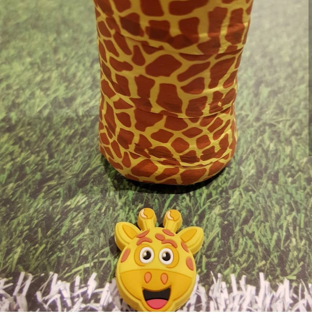Overgrip Tape for Tennis Racket - Orange Giraffe (pack of 2)