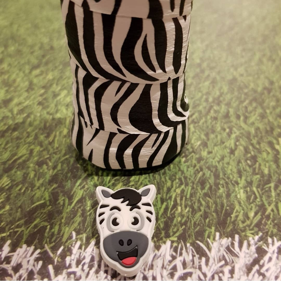 Overgrip Tape for Tennis Racket - Black/White Zebra (pack of 2)
