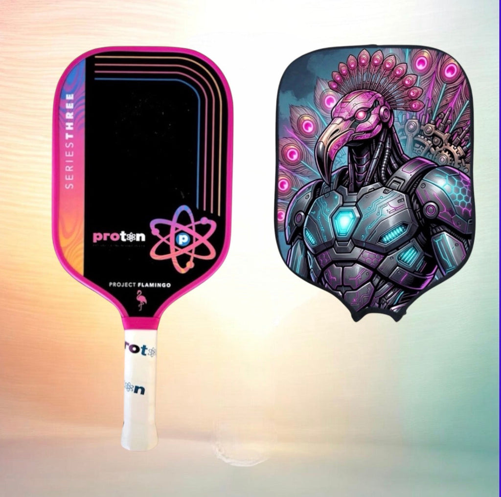 Proton Project Flamingo White/Pink Elongated 15MM Paddle & Cover