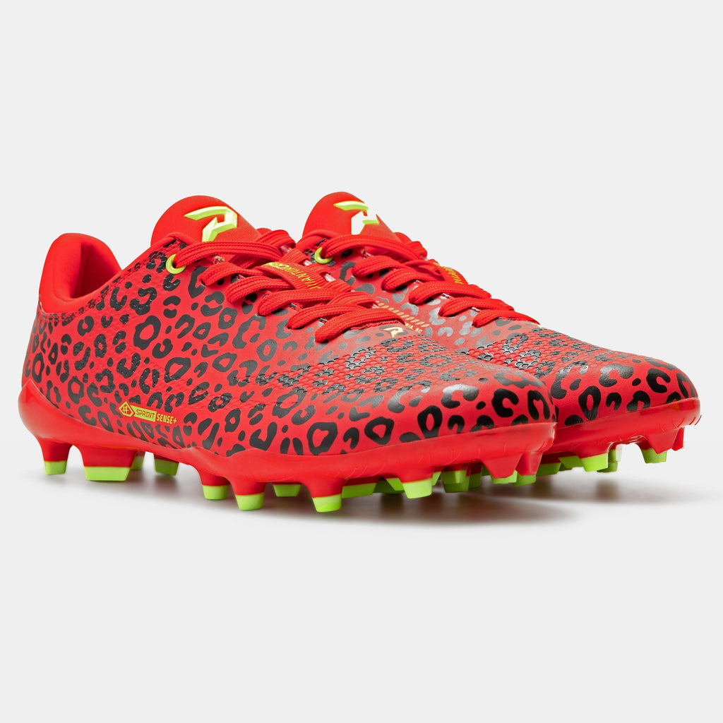Red Leopard Cleats — Quantum Carbon by Phenom Elite