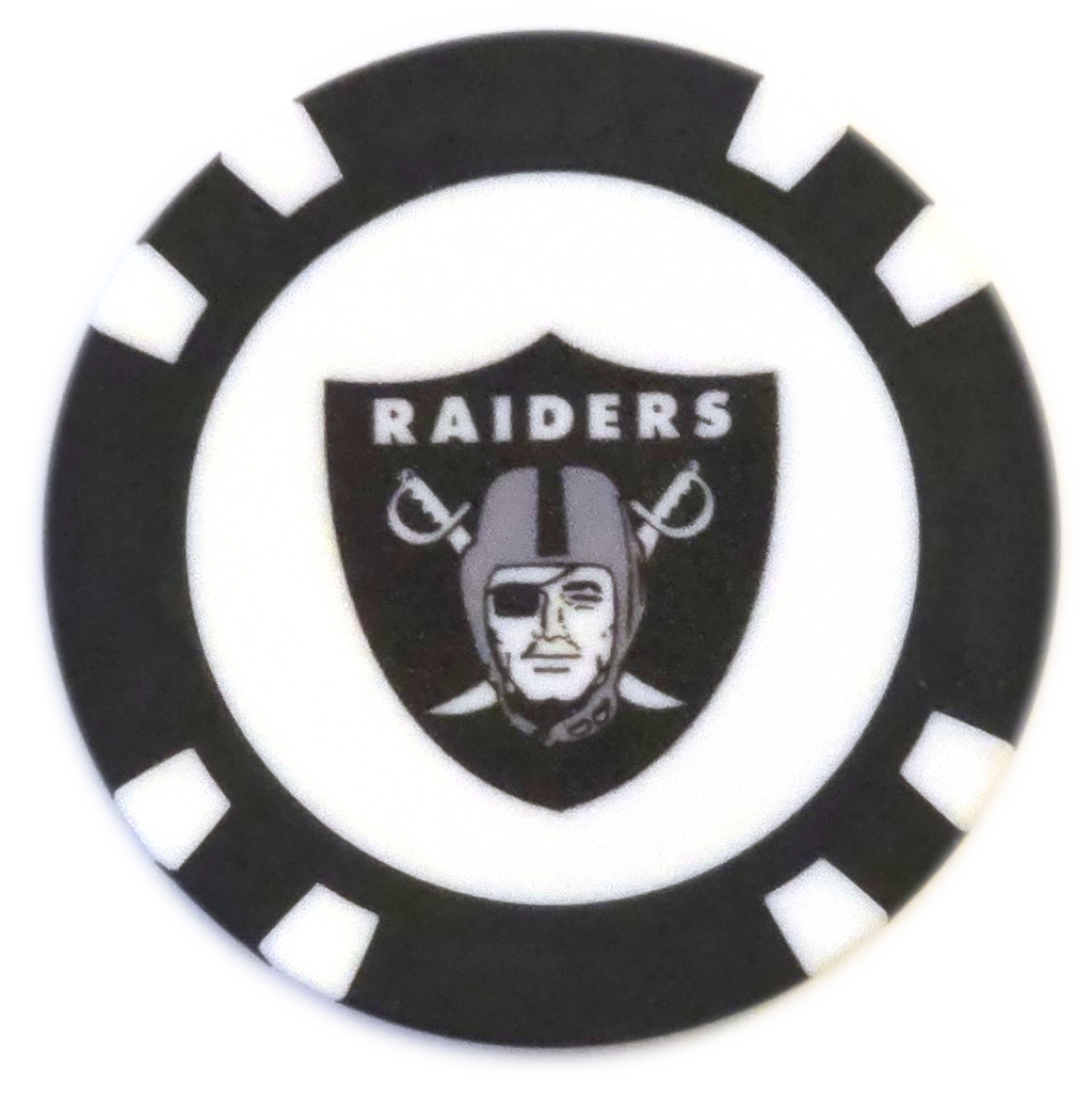 Officially Licensed Las Vegas Raiders Poker Chip Ball Marker