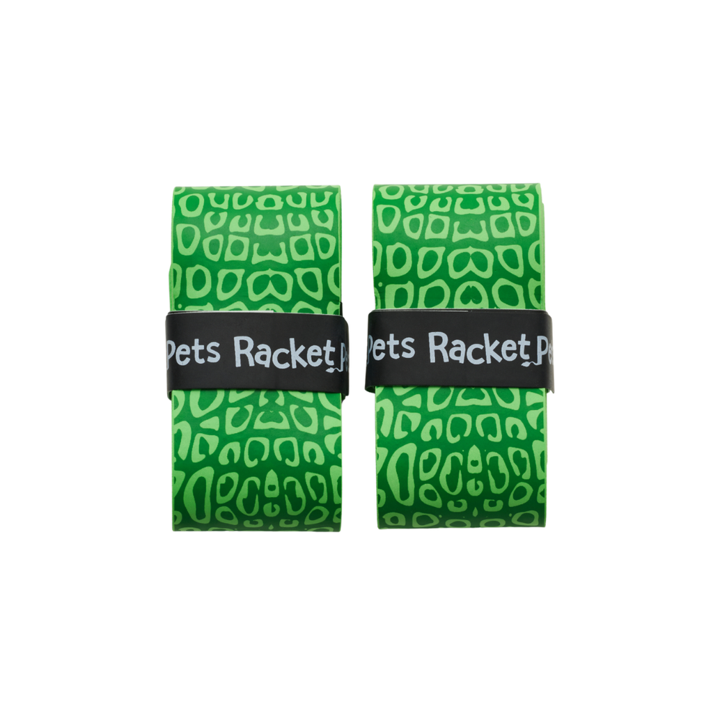 Value Pack - A Green Alligator Racket Pet Tennis Dampener and Overgrip Tape with a (Pack of 2) Replacement Overgrip Tape