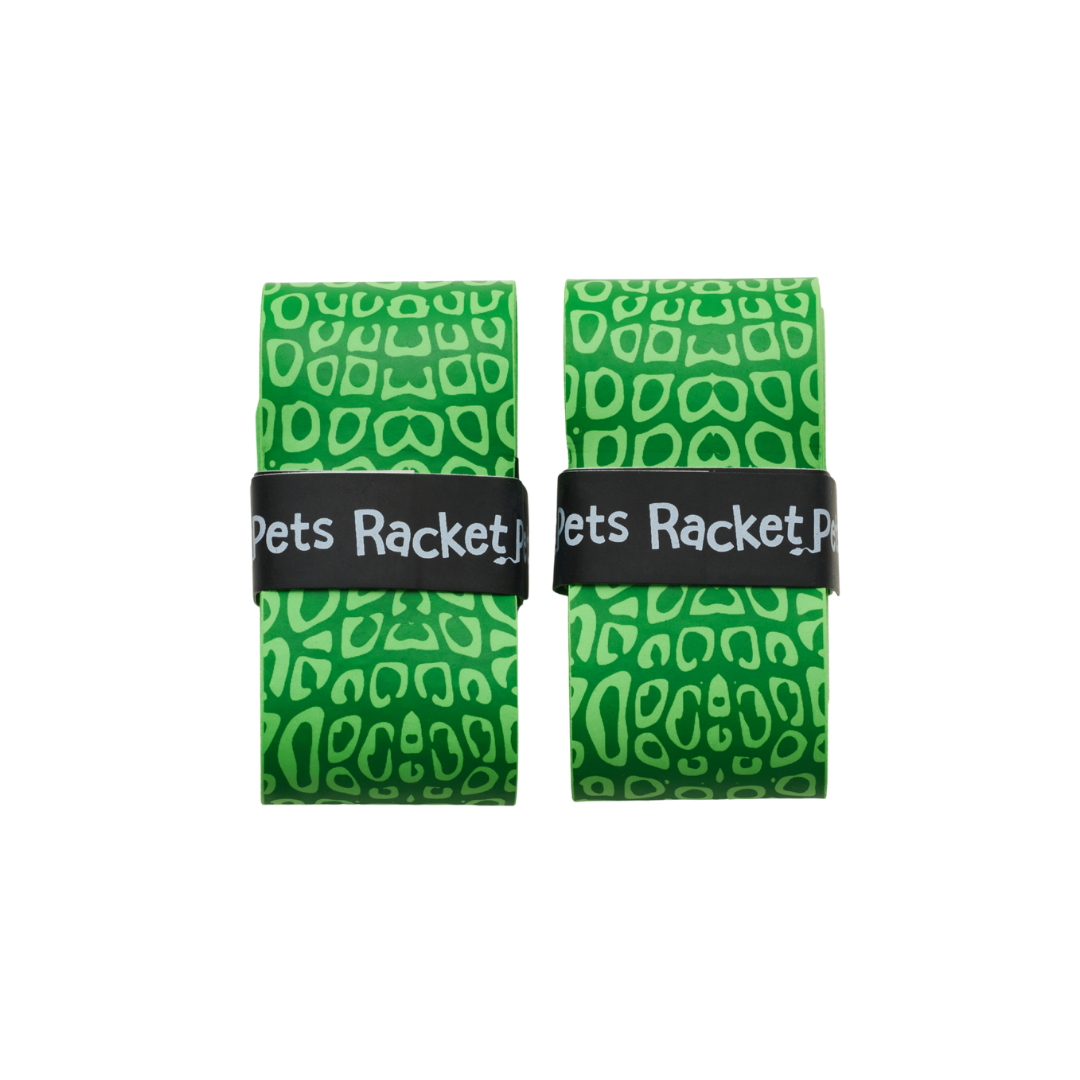 Value Pack - A Green Alligator Racket Pet Tennis Dampener and Overgrip Tape with a (Pack of 2) Replacement Overgrip Tape