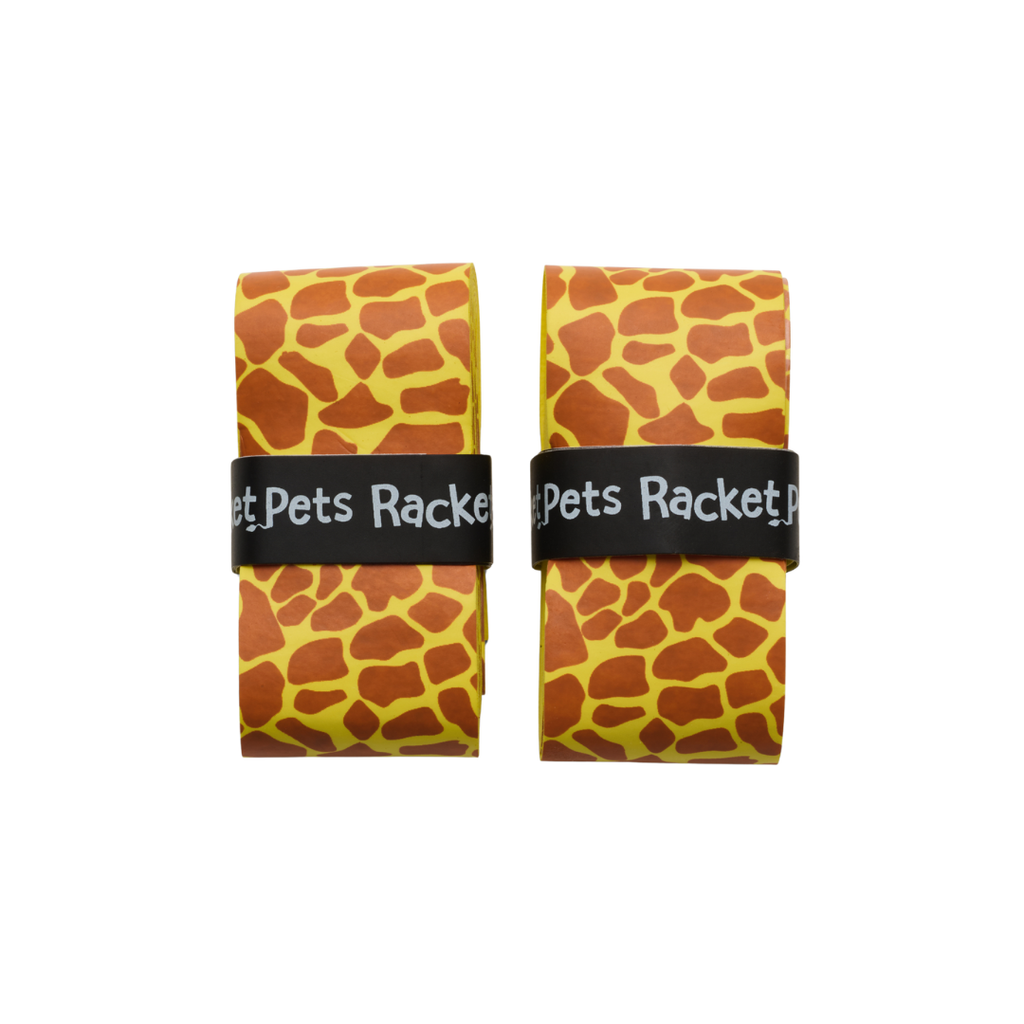 Overgrip Tape for Tennis Racket - Orange Giraffe (pack of 2)