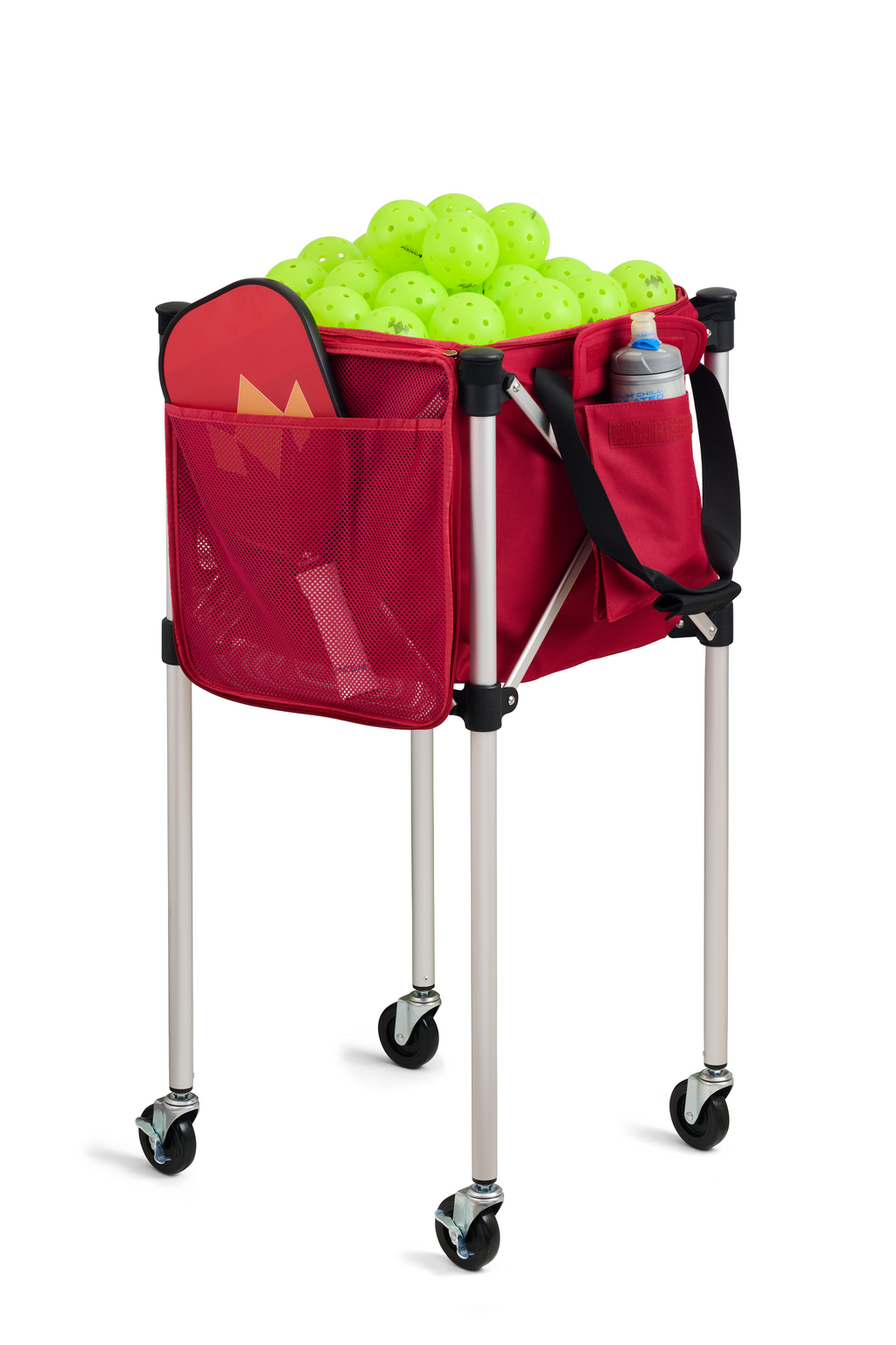 Ball Tote - Red Replacement Bag for Tennis and Pickleball Pro Teaching Cart