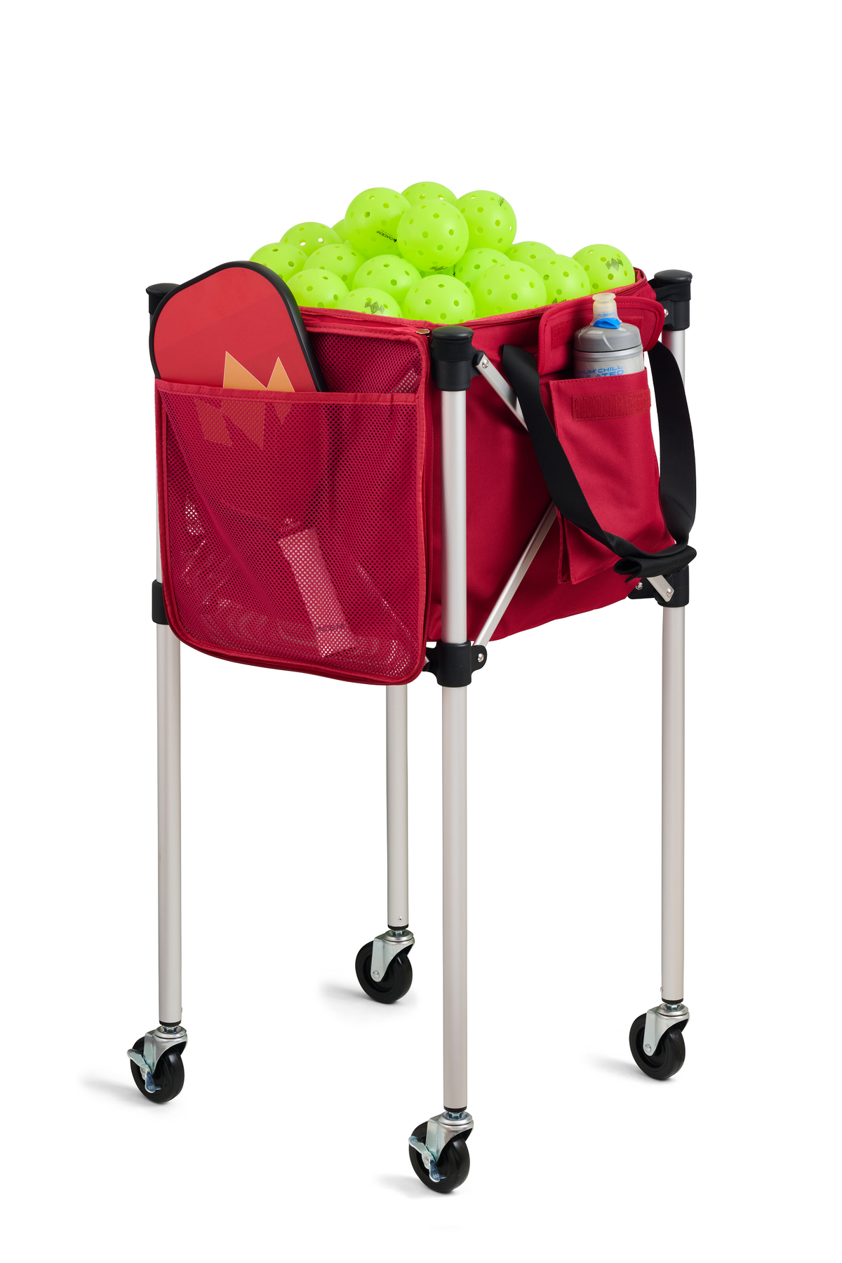 Ball Tote - Red Replacement Bag for Tennis and Pickleball Pro Teaching Cart