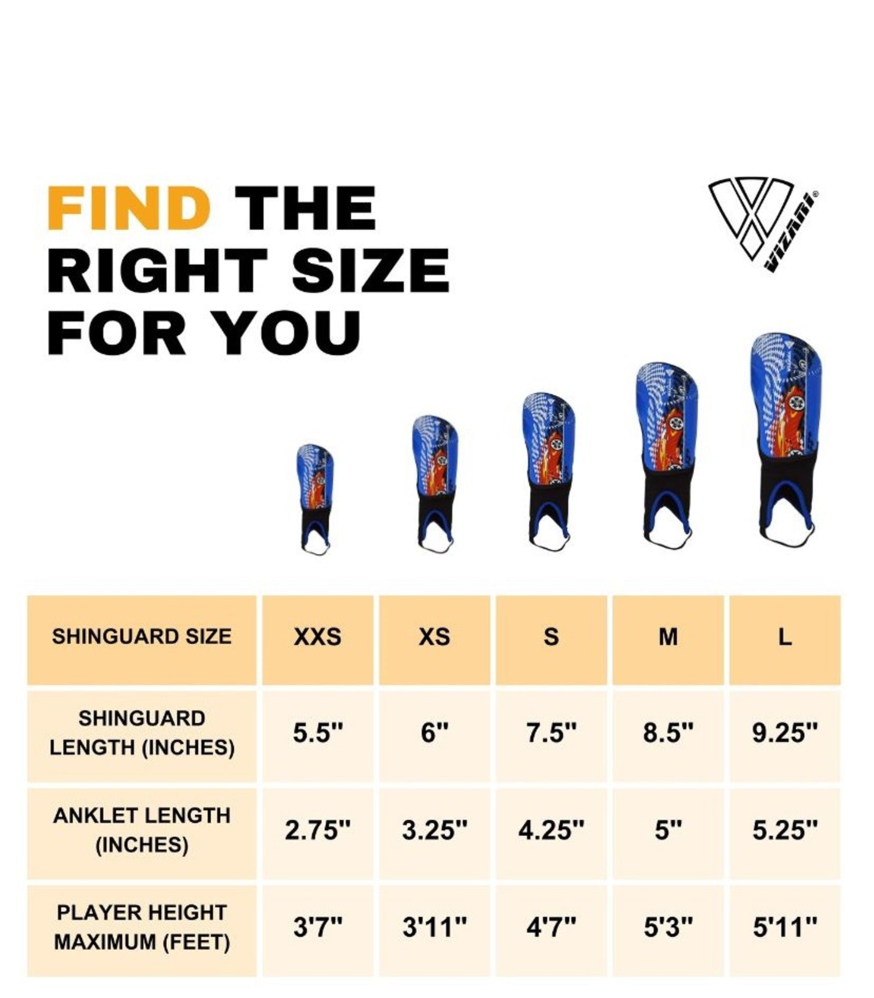 Vizari Racer Soccer Shin Guard with Ankle Protection – Blue/Red