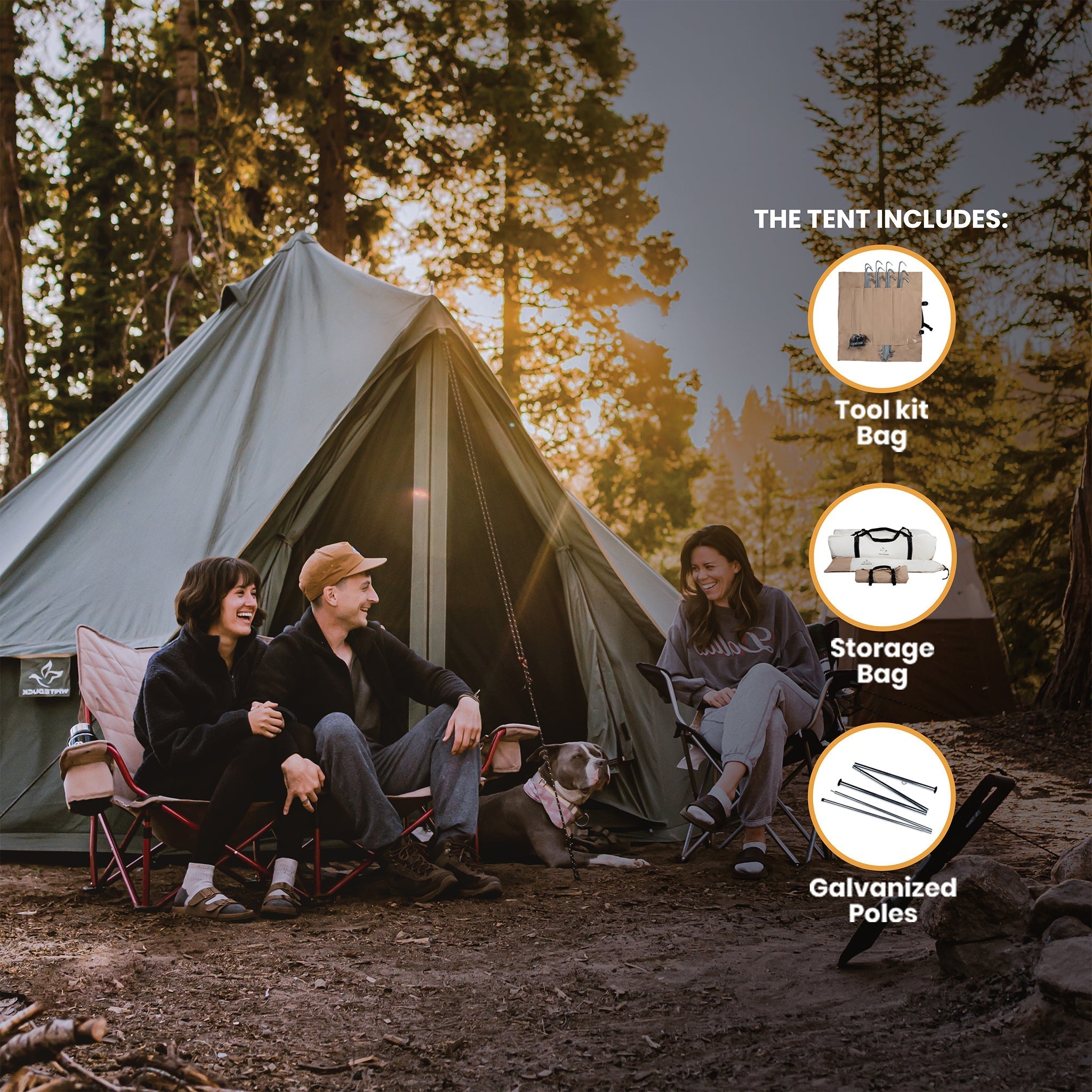 USED - 20' Regatta Bell Tent - Desert Red