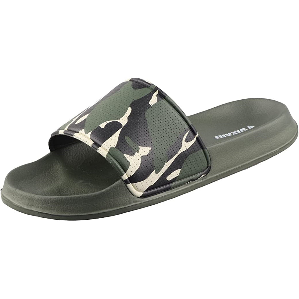 Vizari Youth Camo Soccer Slide Sandals – Green Khaki