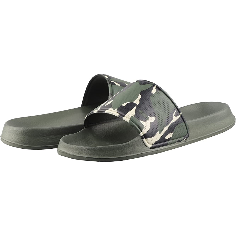 Vizari Youth Camo Soccer Slide Sandals – Green Khaki
