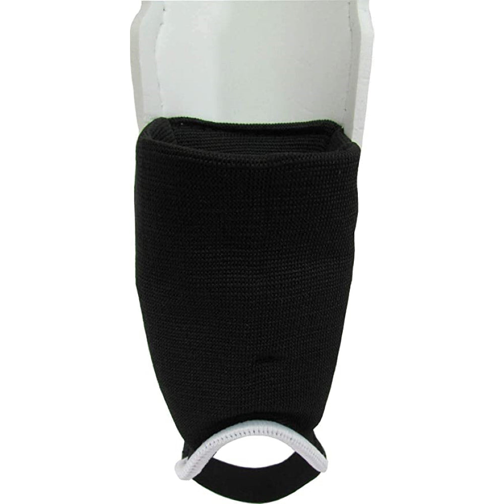 Malaga Soccer Shin Guard  with Adjustable Straps-Black