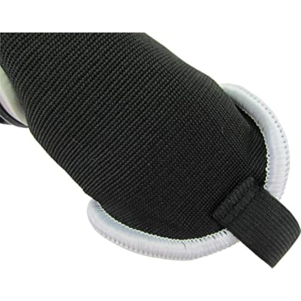 Malaga Soccer Shin Guard  with Adjustable Straps-Black