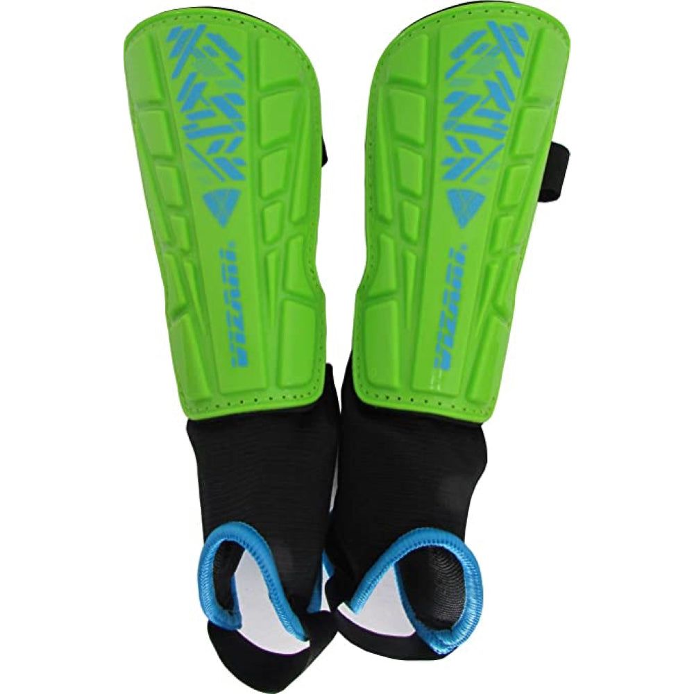 Malaga Soccer Shin Guard with Adjustable Straps-Green
