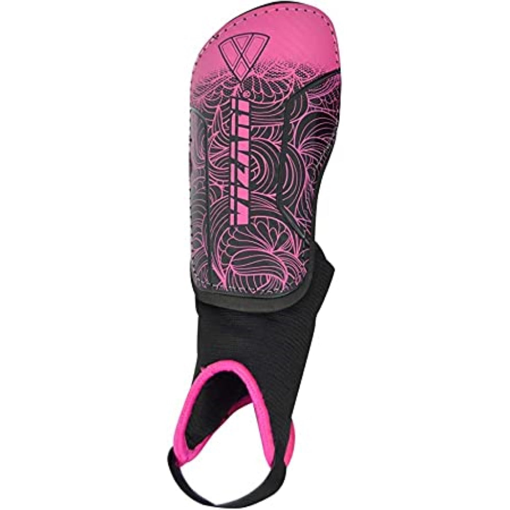 Cali Soccer Shin Guard with Ankle Protection-Pink/Black