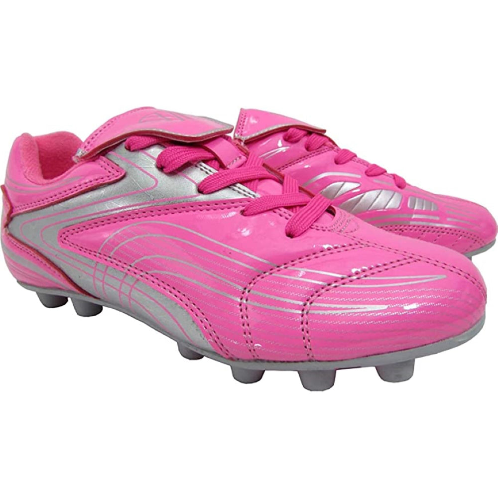 Striker Firm Ground Soccer Shoes -Pink/Silver