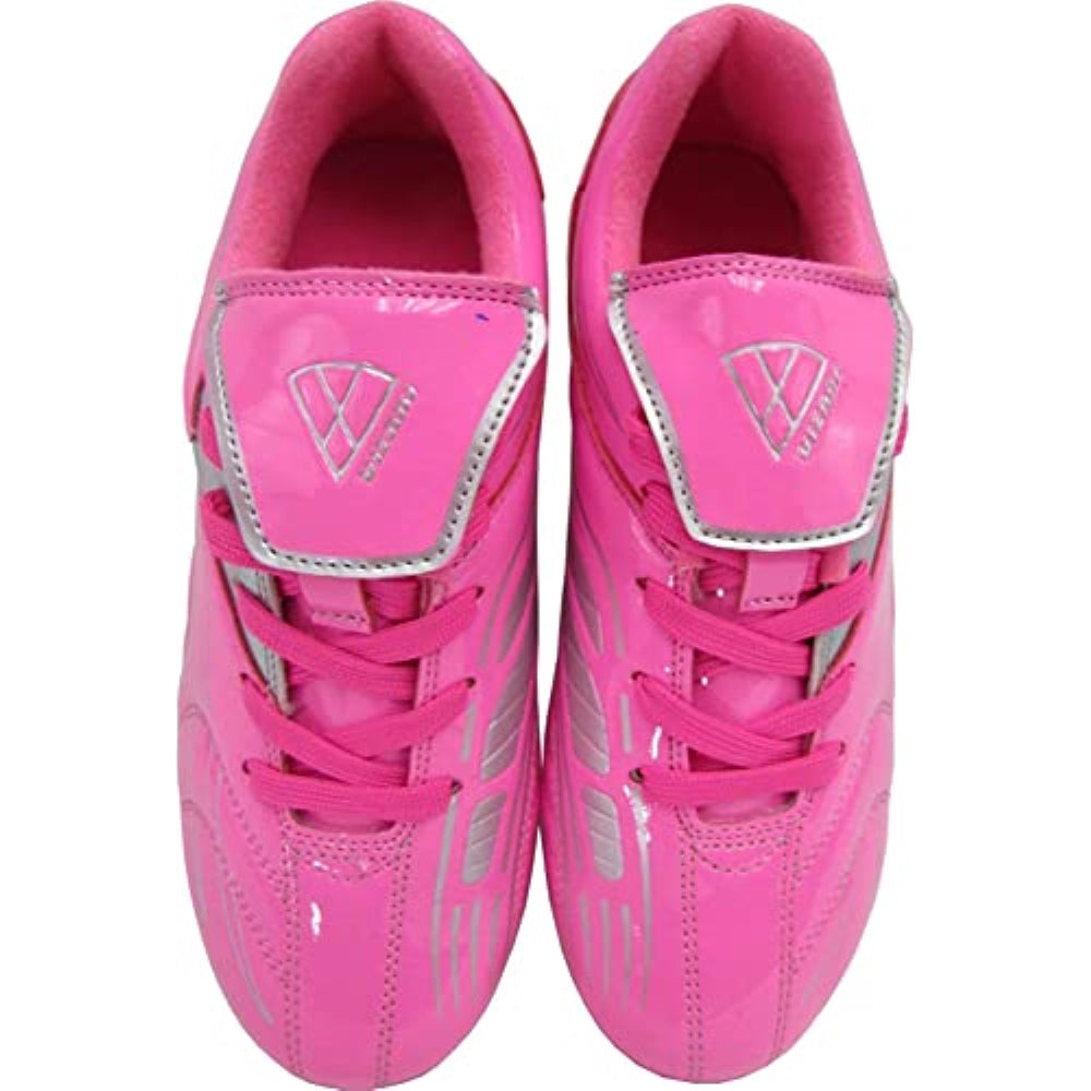Striker Firm Ground Soccer Shoes -Pink/Silver