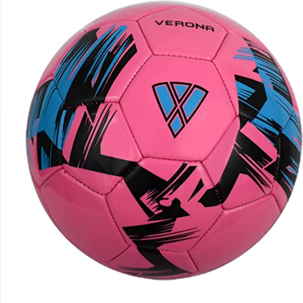 Verona Soccer Ball-Pink/Black/Sky