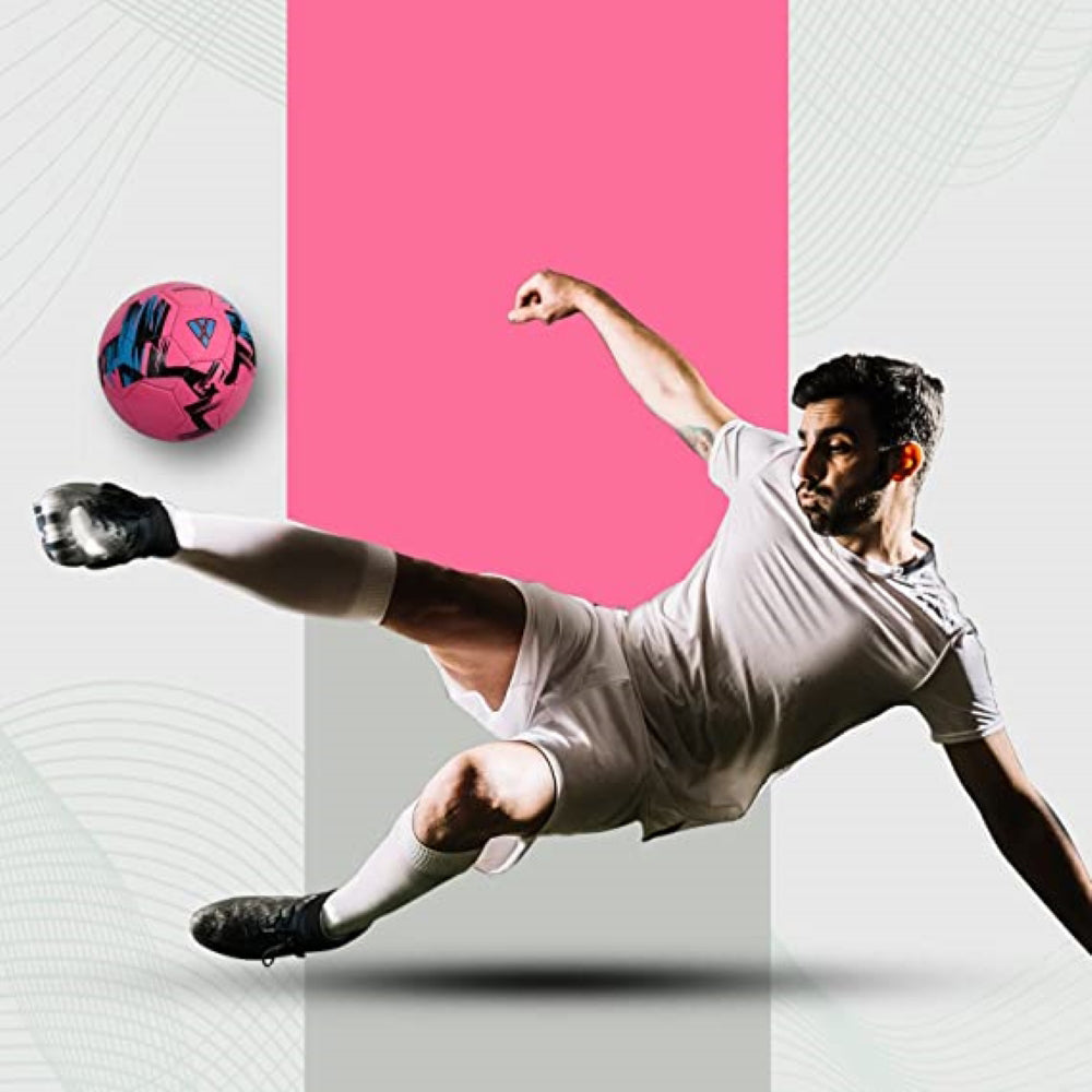 Verona Soccer Ball-Pink/Black/Sky