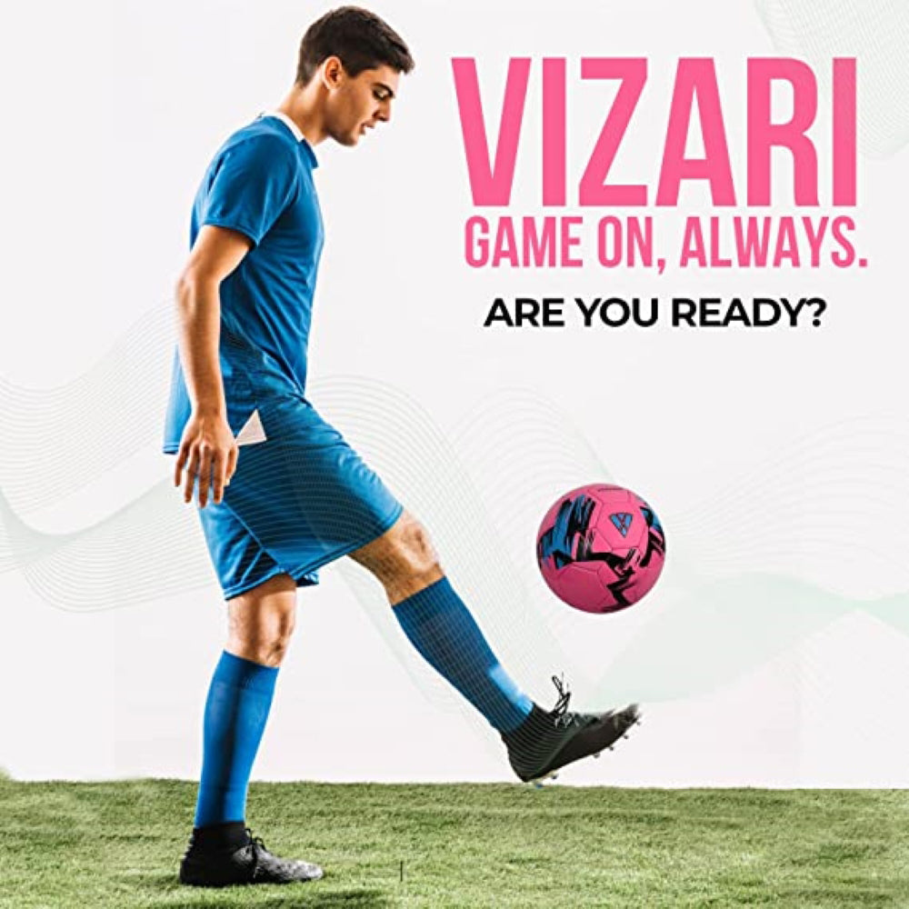 Verona Soccer Ball-Pink/Black/Sky