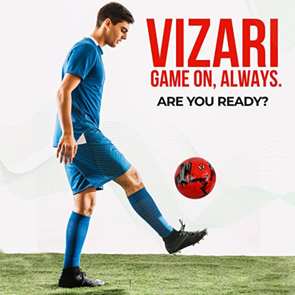 Verona Soccer Ball-Red/Black/Silver