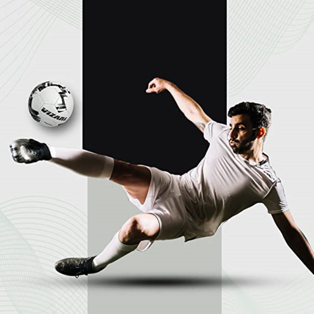Verona Soccer Ball-White/Silver/Black