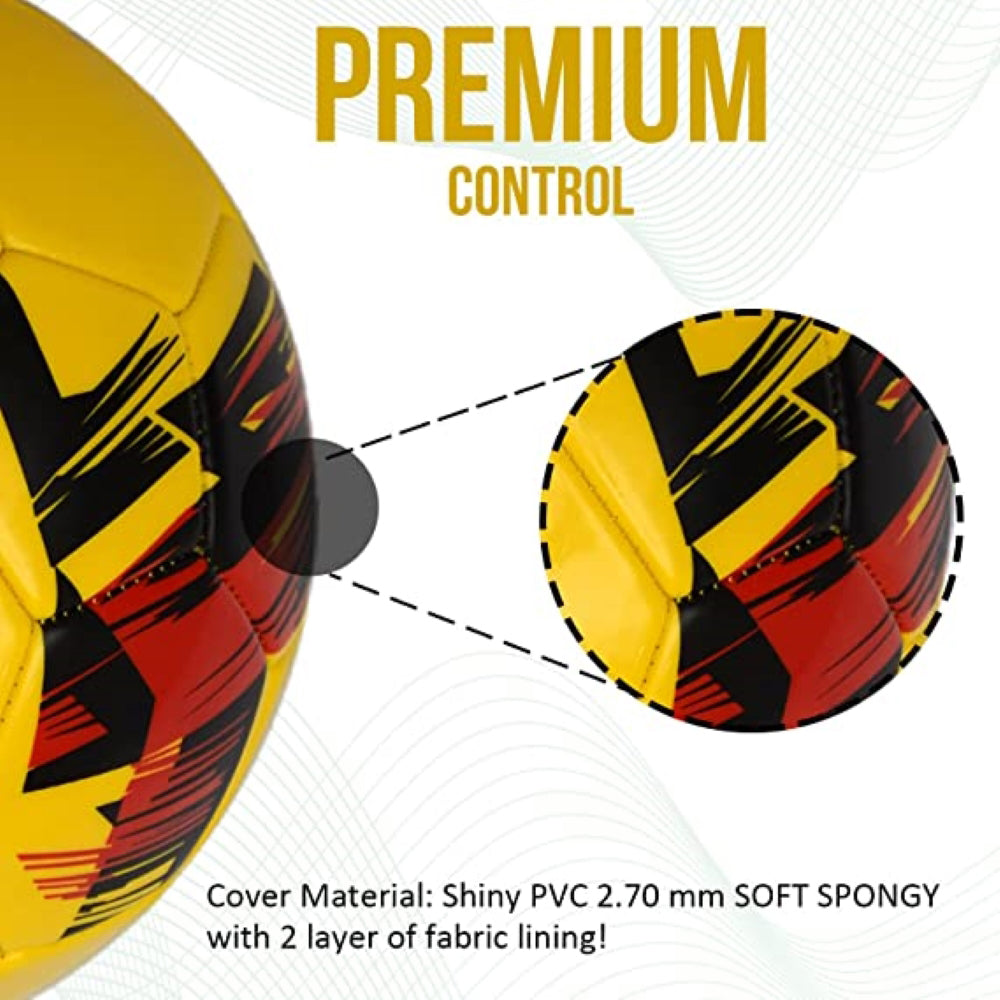 Verona Soccer Ball-Yellow/Black/Red