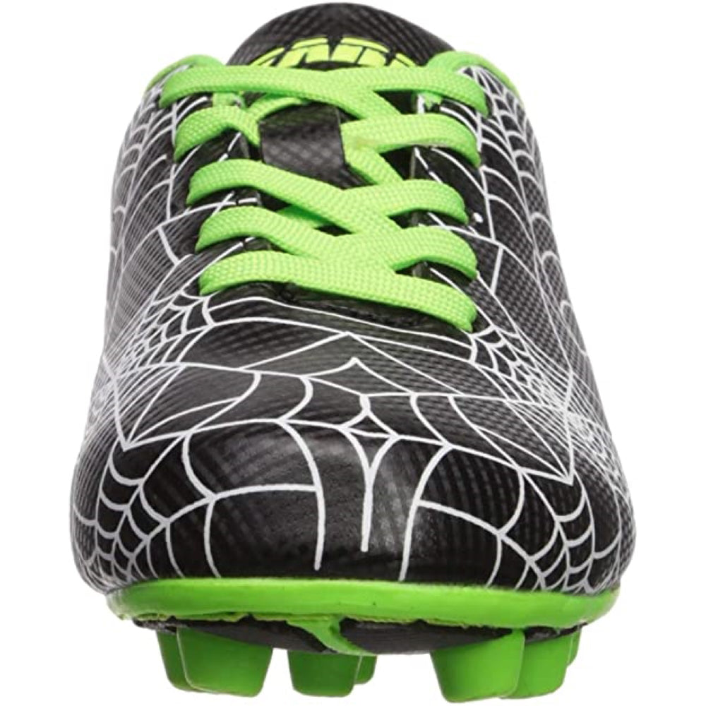 Spiderweb Firm Ground Soccer Cleats - Black/White/Green