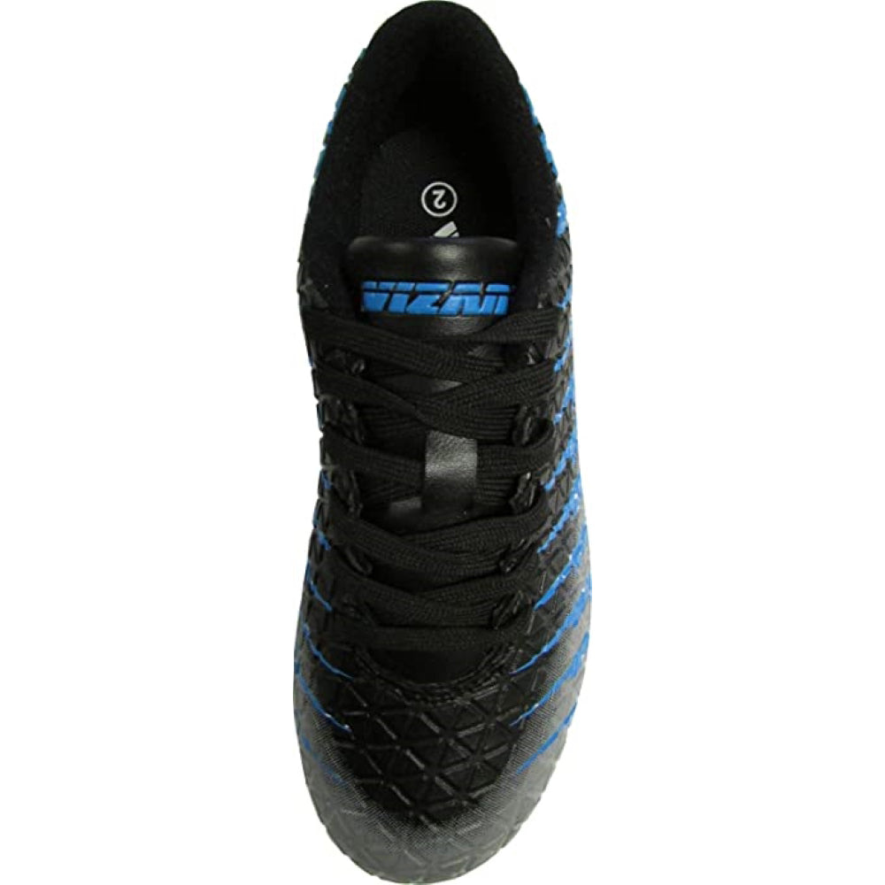 Vizari Bolt Youth Firm Ground Soccer Cleats - Black/Sky/Silver