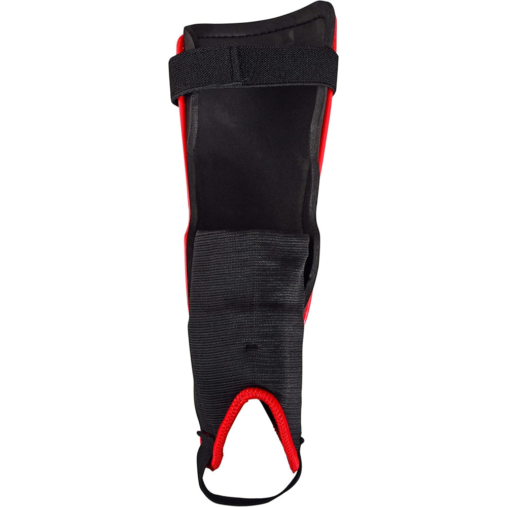 Zodiac Soccer Shin Guard with Detachable Ankle Protection-Red