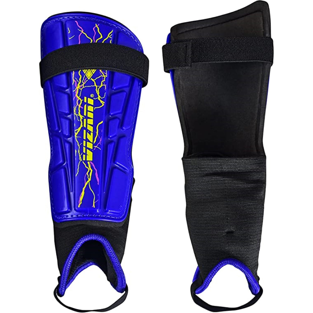 Zodiac Soccer Shin Guard with Detachable Ankle Protection-Blue