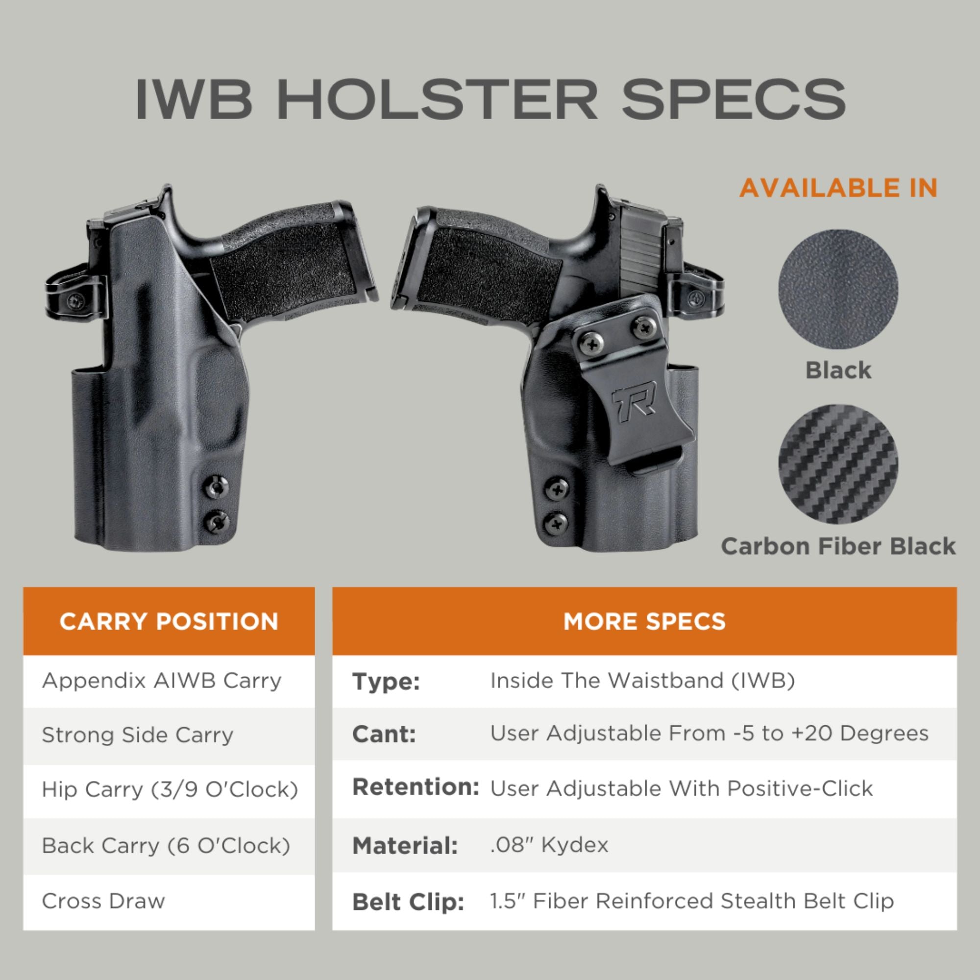 IWB Holster fits Glock 19 19X 23 32 45 Olight Baldr S/Mini