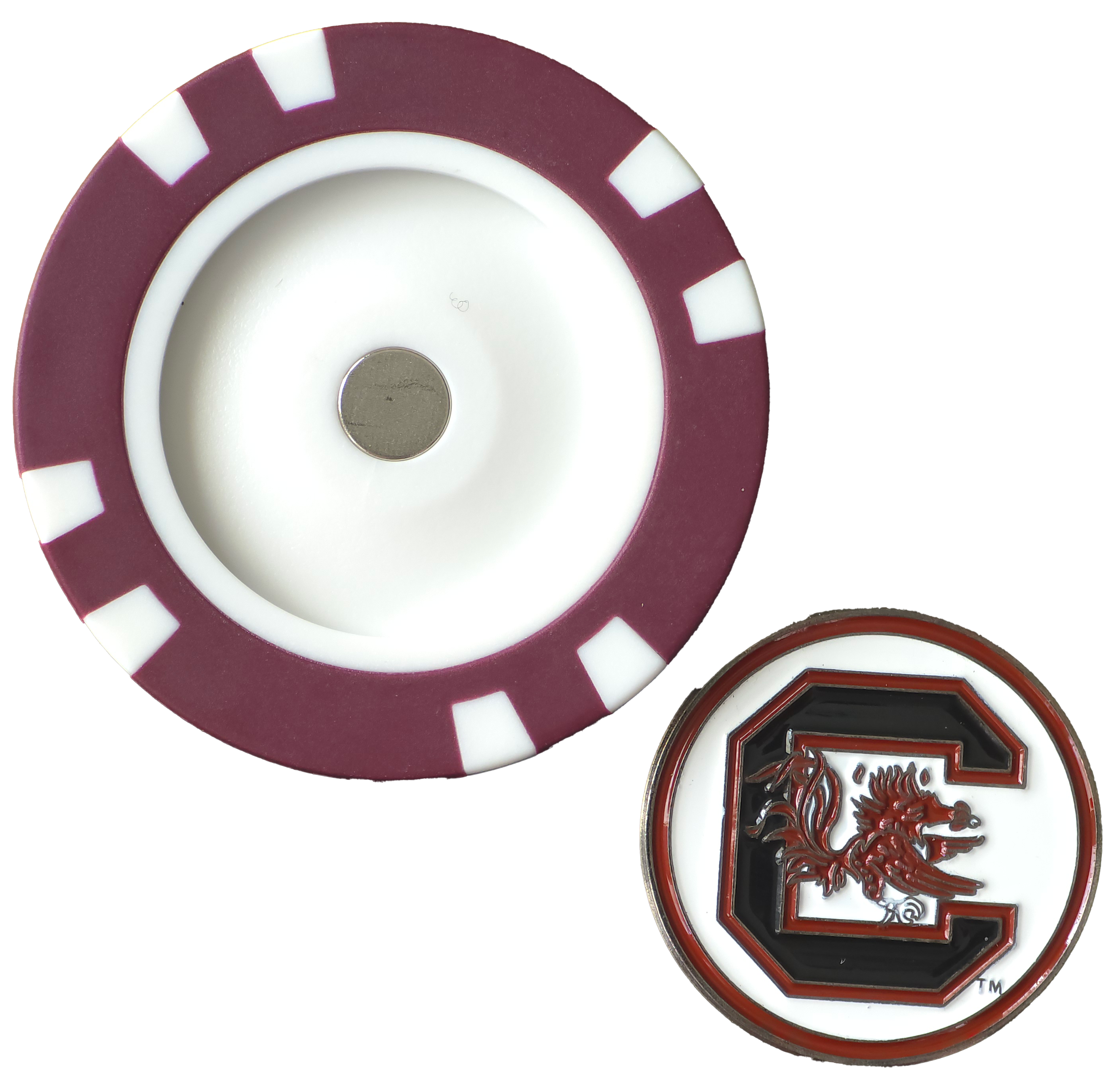Officially Licensed South Carolina Gamecocks Poker Chip Ball Marker
