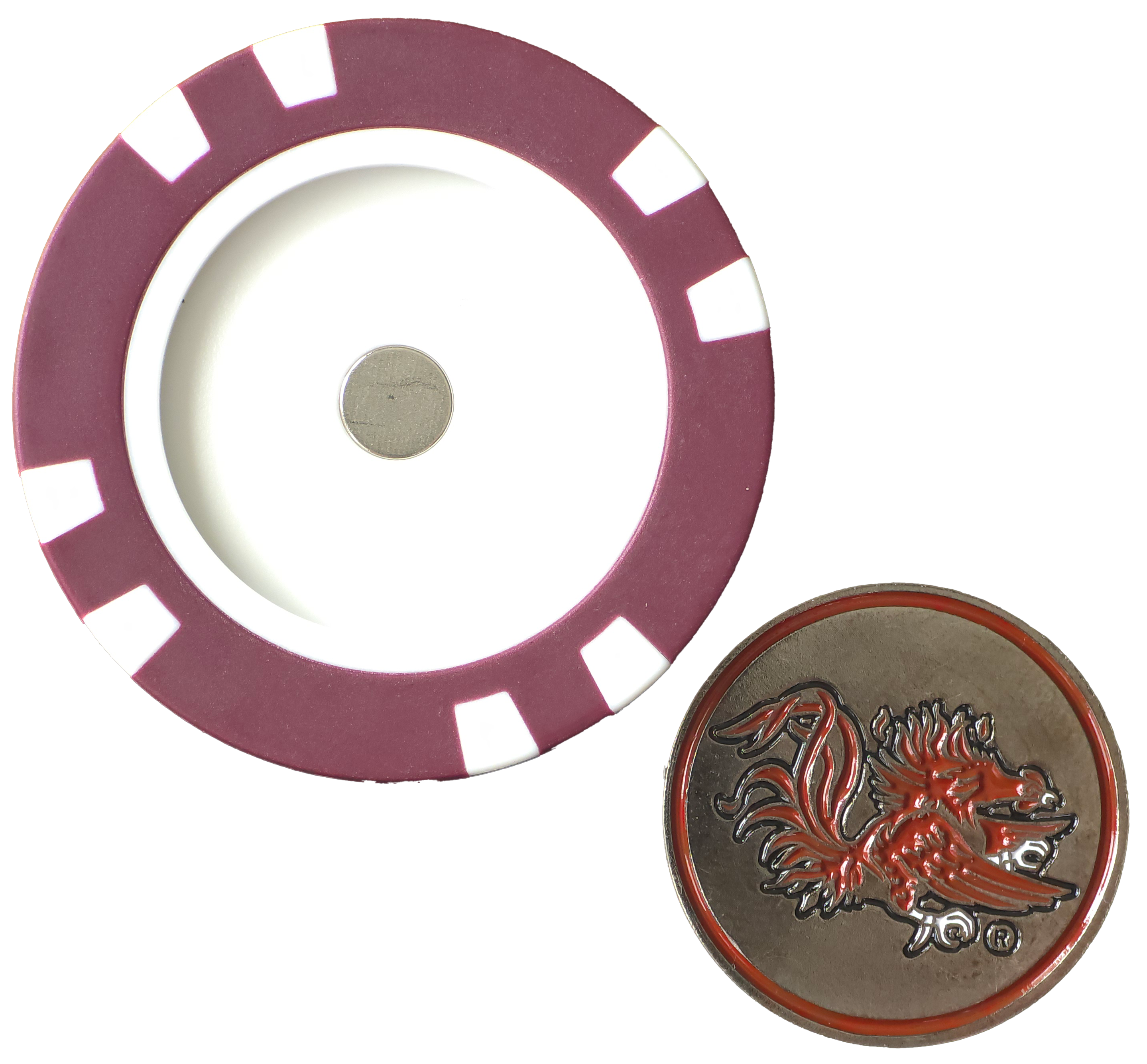 Officially Licensed South Carolina Gamecocks Poker Chip Ball Marker