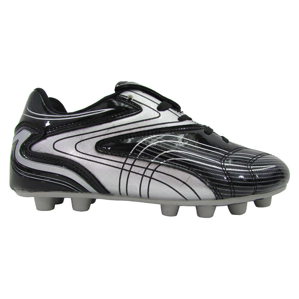Vizari Youth Striker Firm Ground Soccer Shoes – Black/Silver