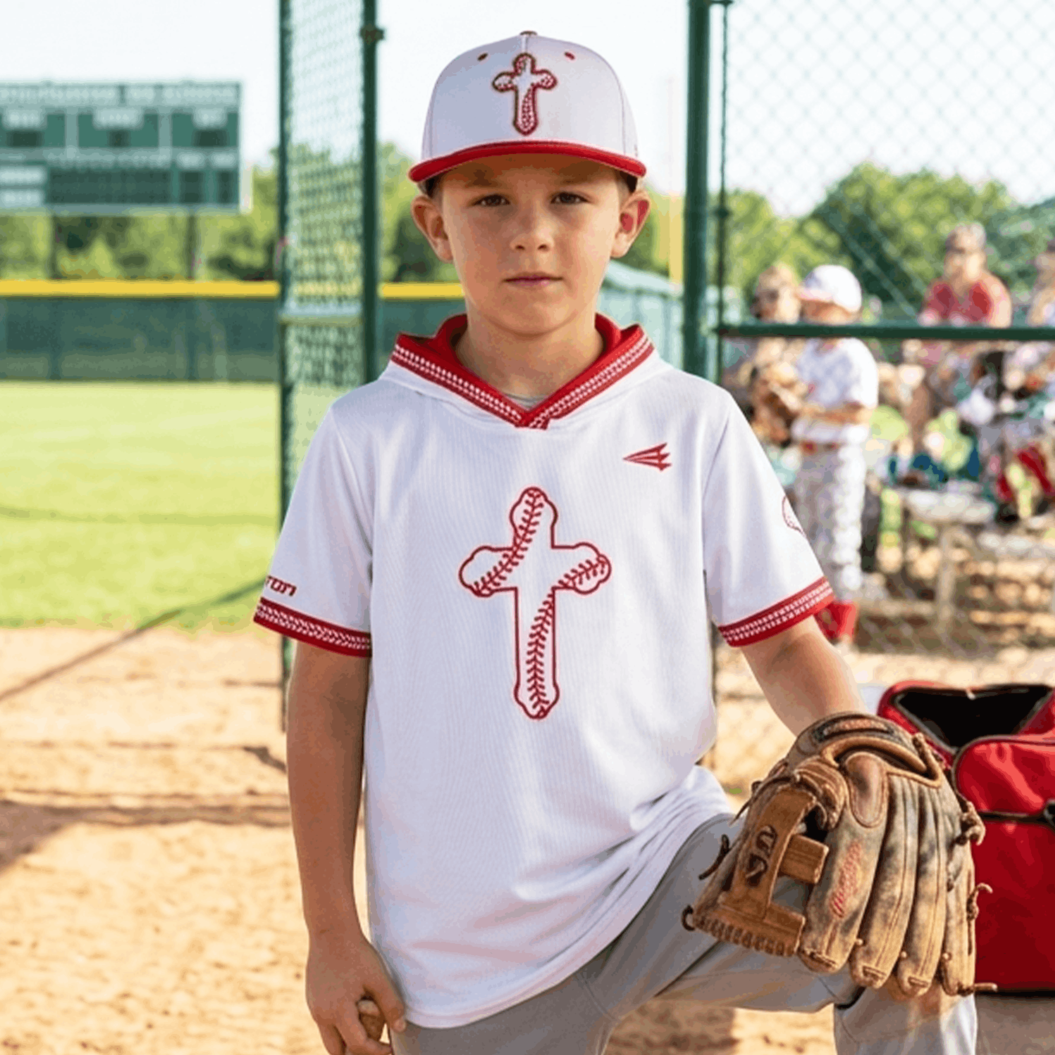 Baseball Seam Cross HyperMAX Short Sleeve Hoodie