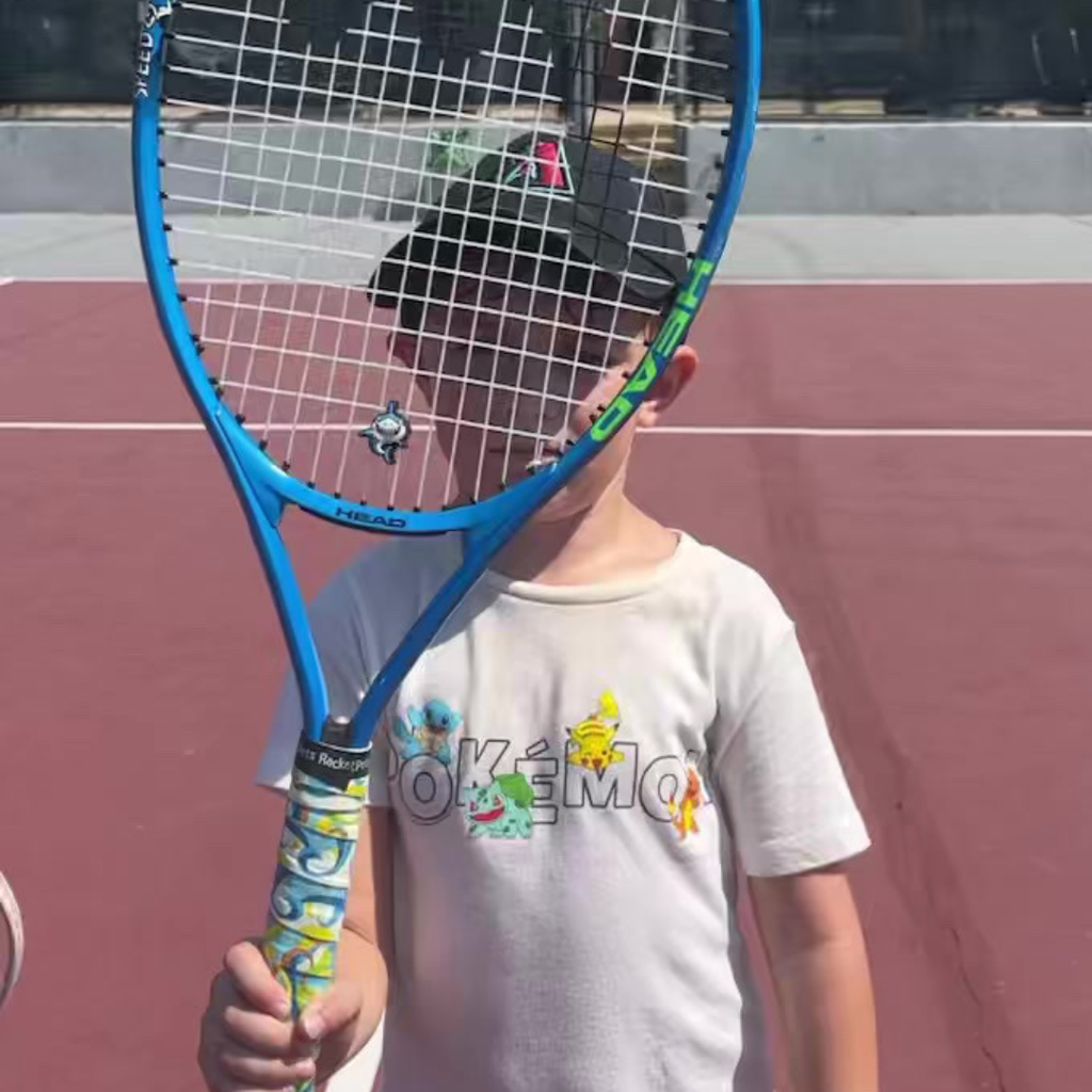Shark Tennis Overgrip Tape and Matching Shock Absorbing Dampener for Tennis Racket