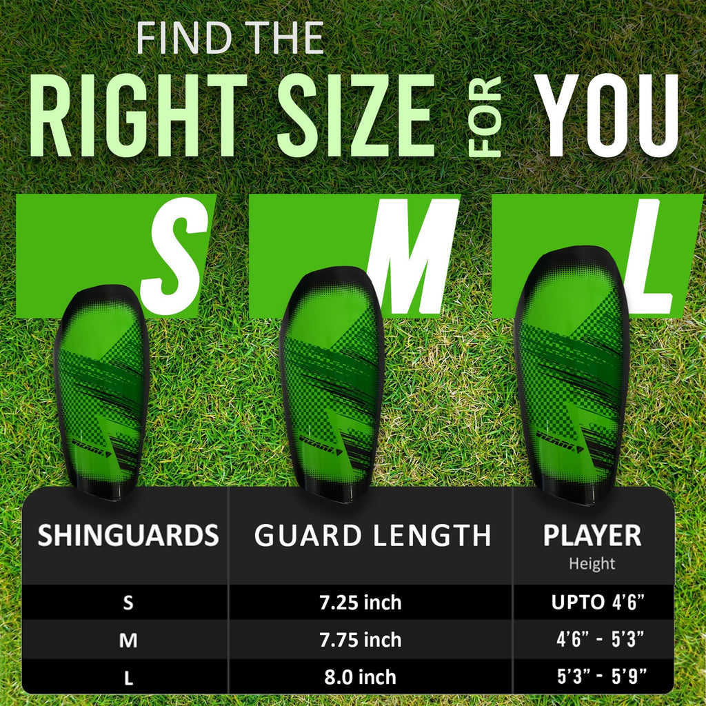 Aptos Soccer Shin Guard with Sleeve-Green/Black
