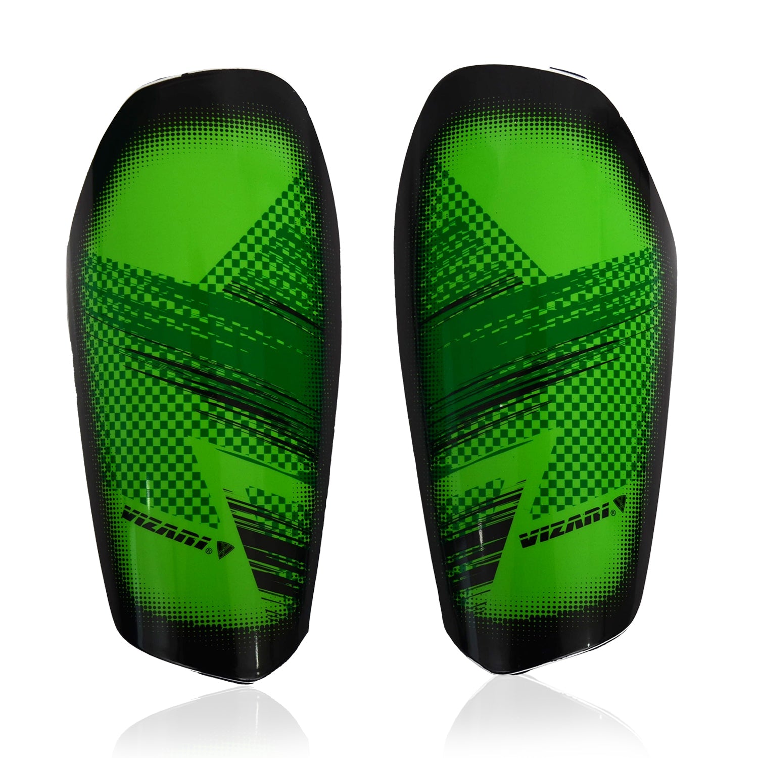 Aptos Soccer Shin Guard with Sleeve-Green/Black