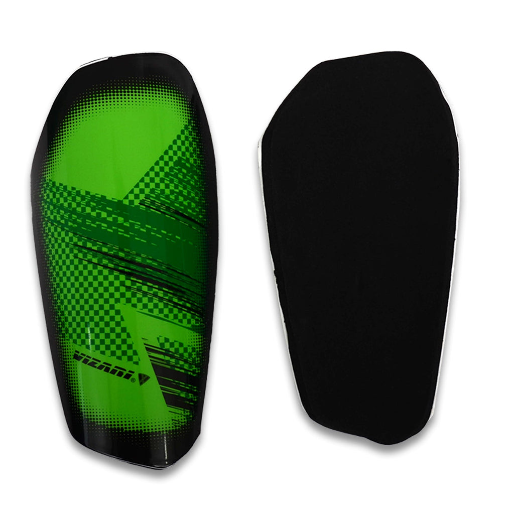 Aptos Soccer Shin Guard with Sleeve-Green/Black