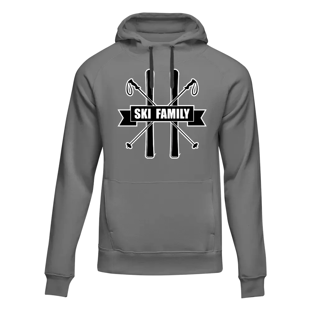 Ski Family Adult Fleece Hoodie