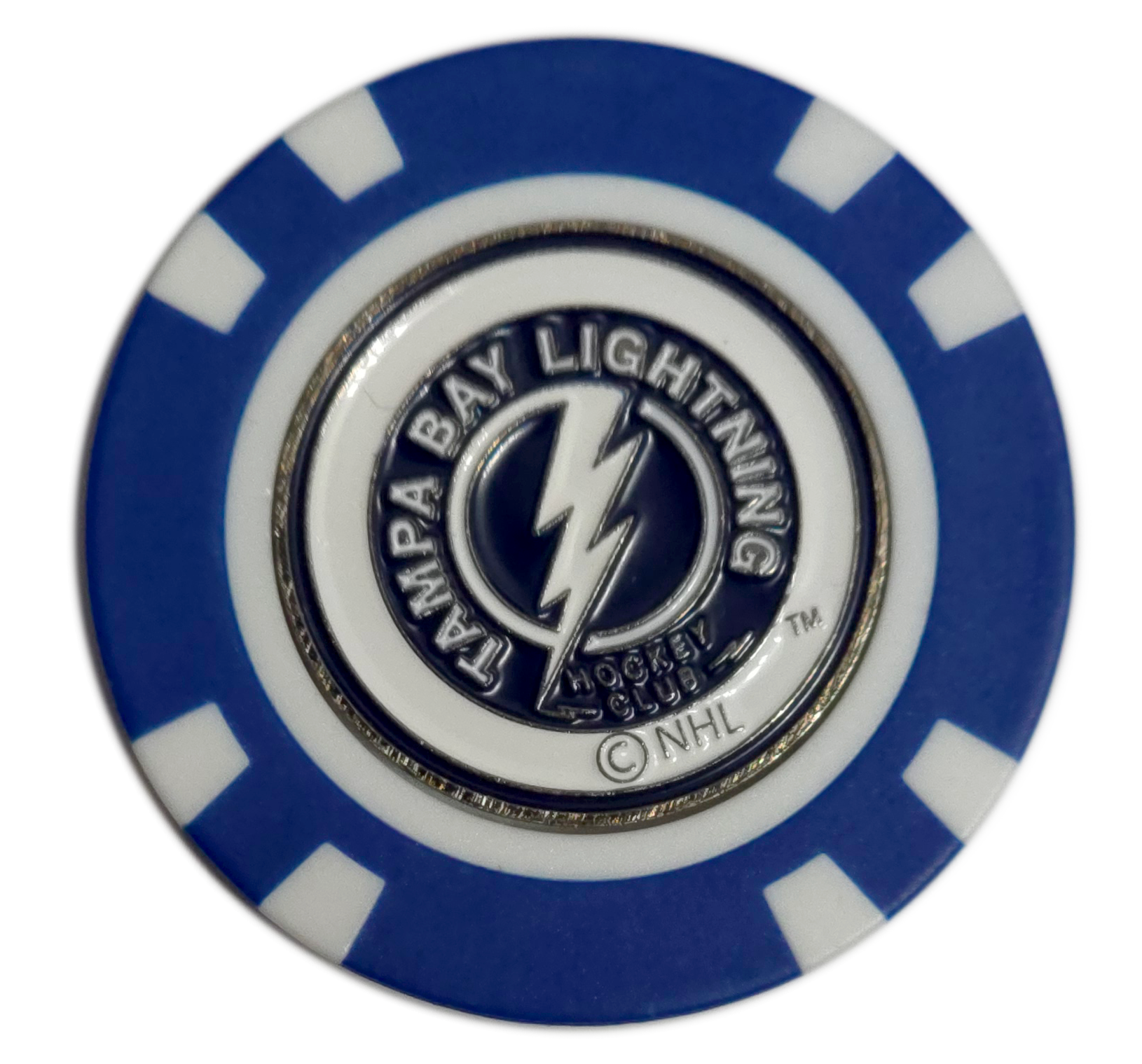 Officially Licensed Tampa Bay Lightning Poker Chip Golf Ball Marker