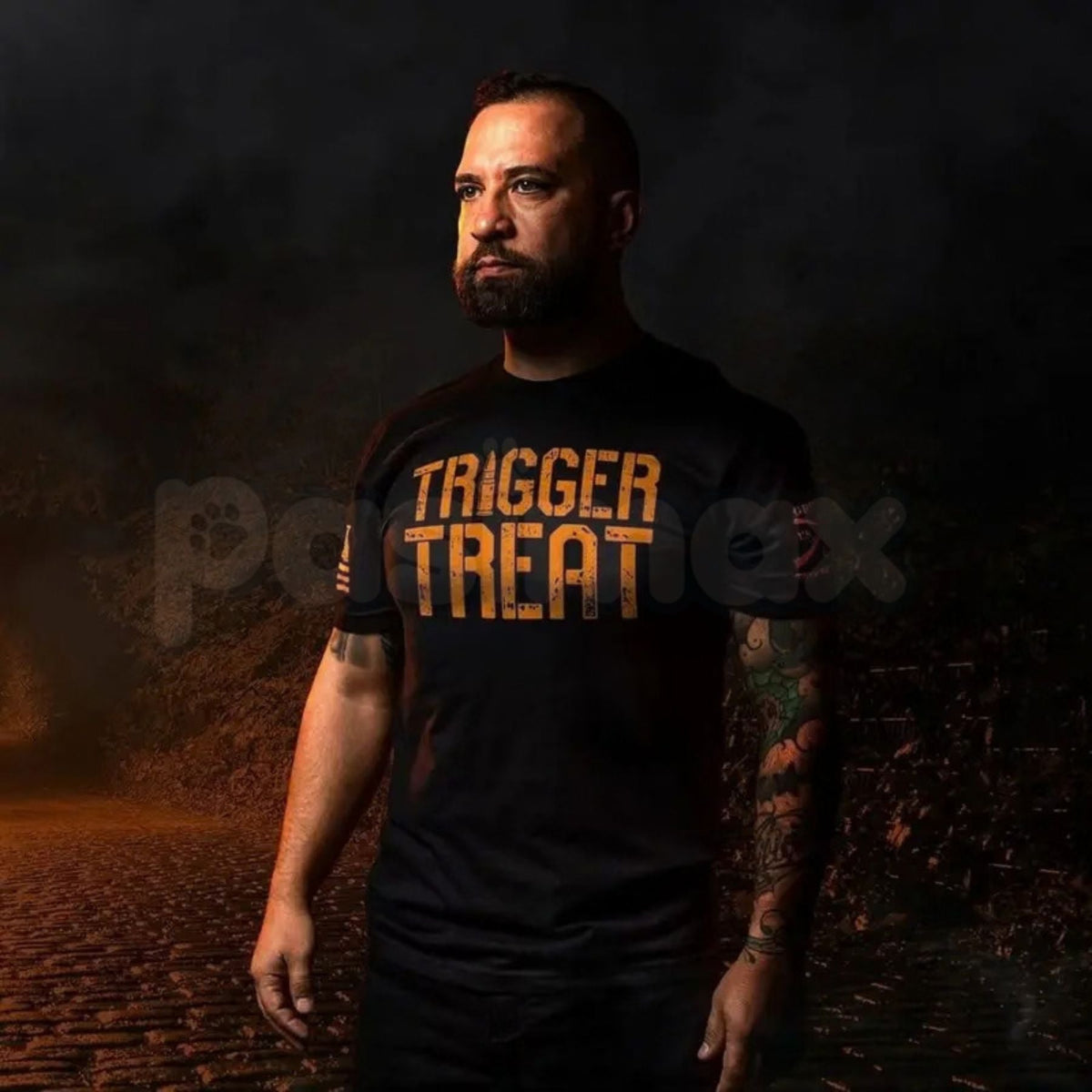 Tactical Gun Lover Halloween Trigger Treat Graphic Shirt – Spooky 2A Tee