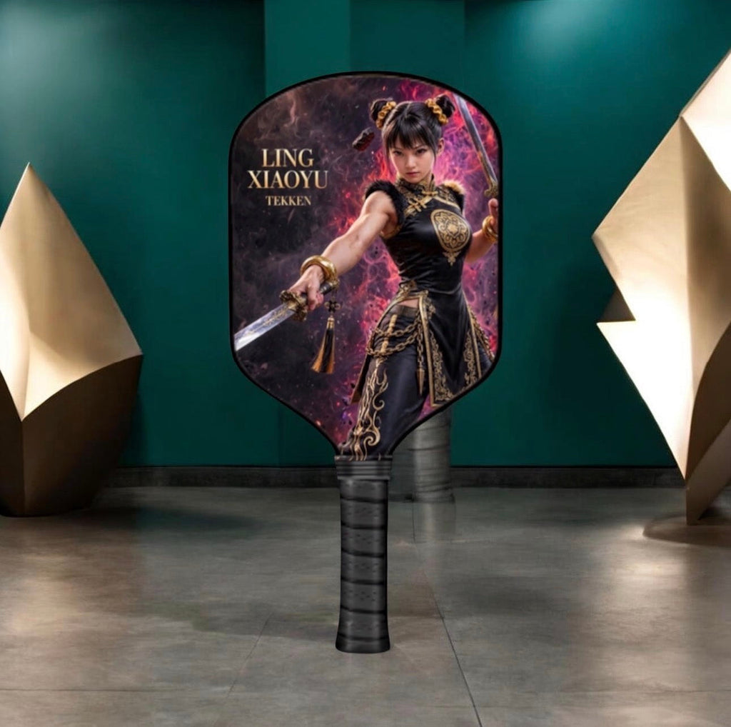 Tekken - Ling Xiaoyu - Black Attire - Pickleball Paddle