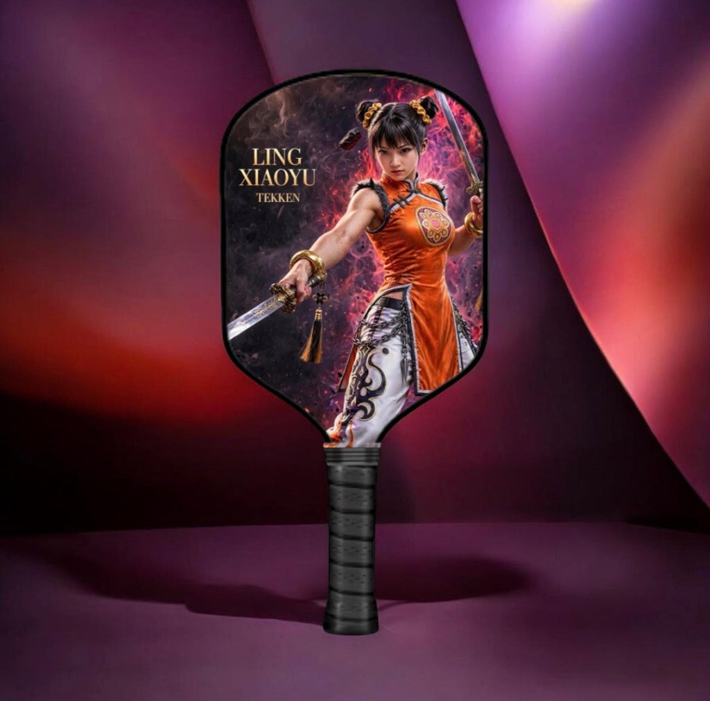 Tekken - Ling Xiaoyu - Orange Attire - Pickleball Paddle