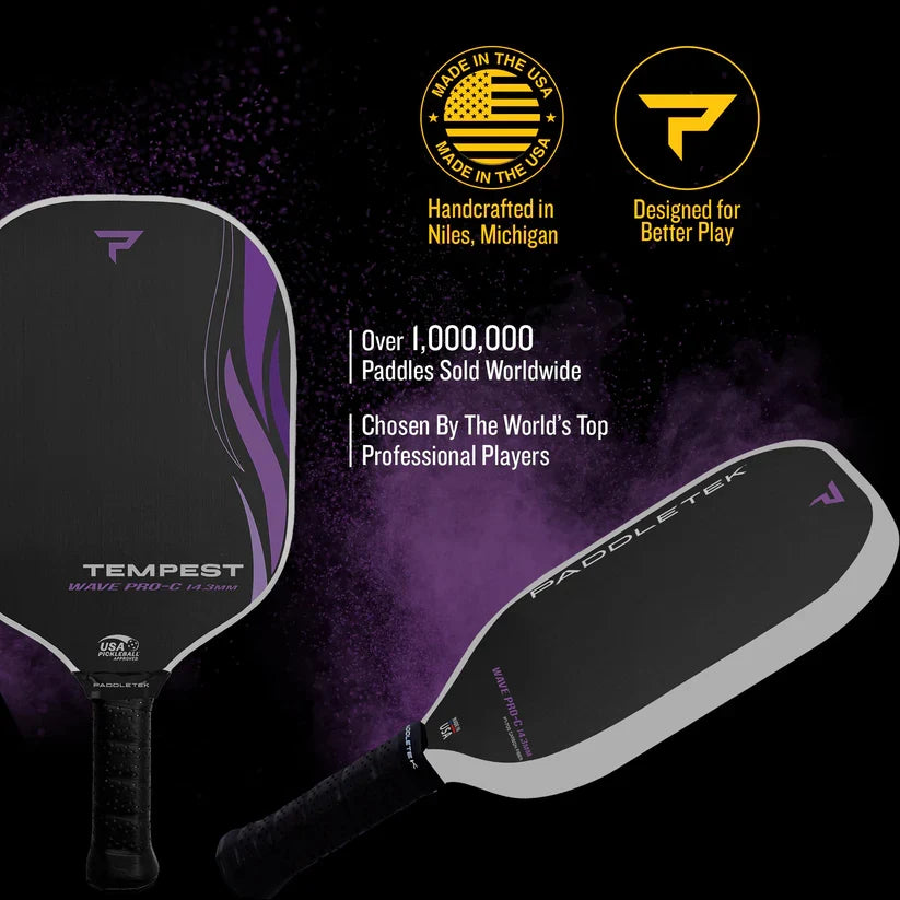 Paddletek Tempest Wave Pro-C Aurora Pickleball Paddle